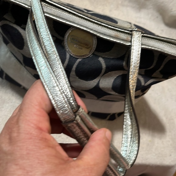 COACH Denim on Silver Shoulder Bag! - Picture 10 of 16
